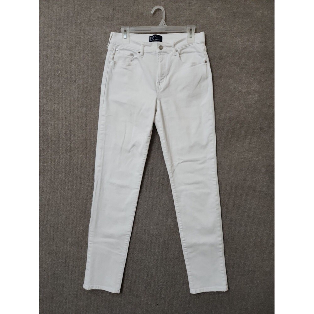 Gap Girlfriend Jeans Womens 28 Tall White Stretch